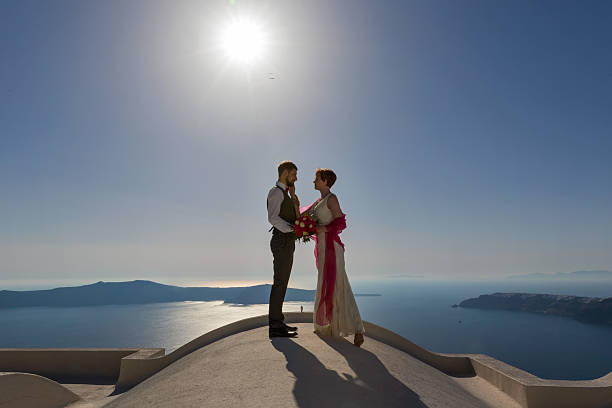 istock Wedding couple on the roof 498435558