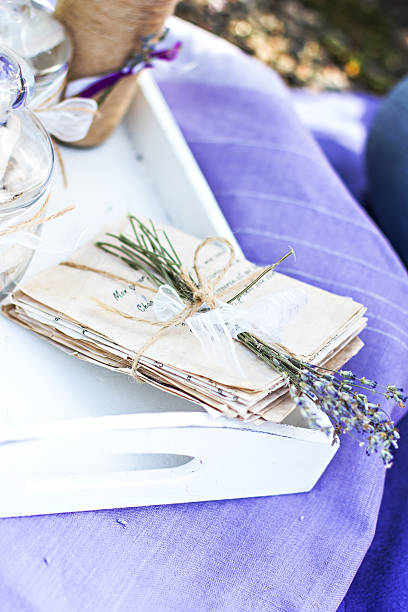 istock aged bunch of letters. lavender. Heart Hand Made 498442243