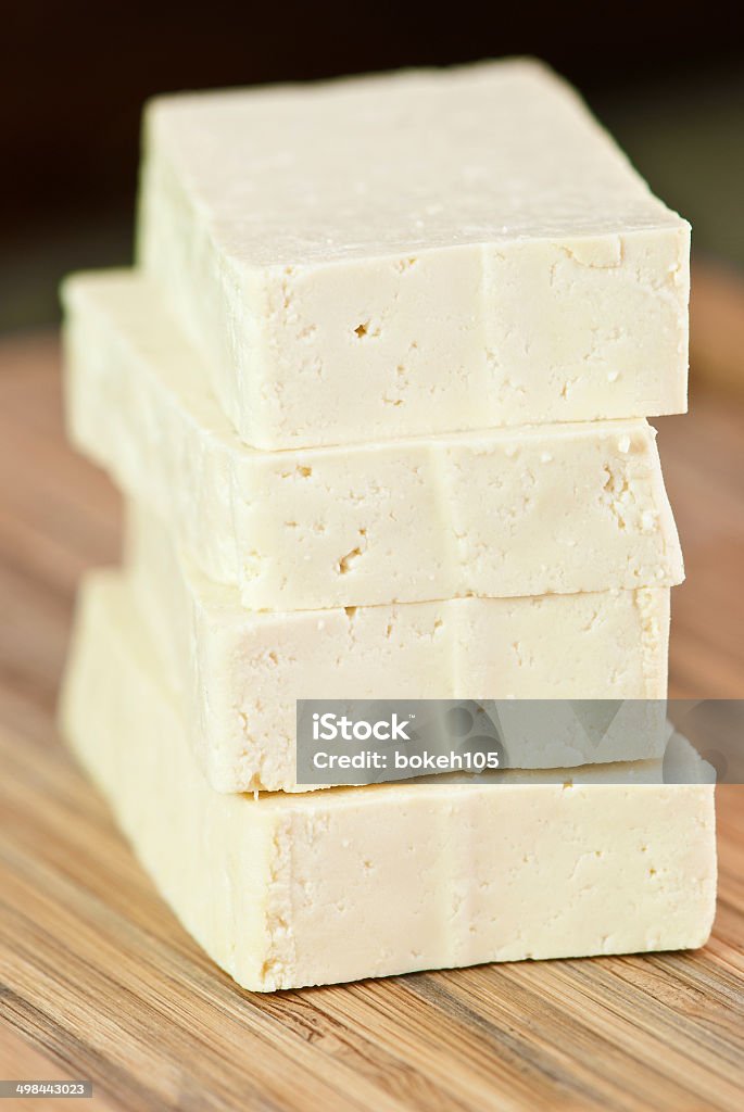 tofu tofu slices on bamboo pad Bamboo - Material Stock Photo