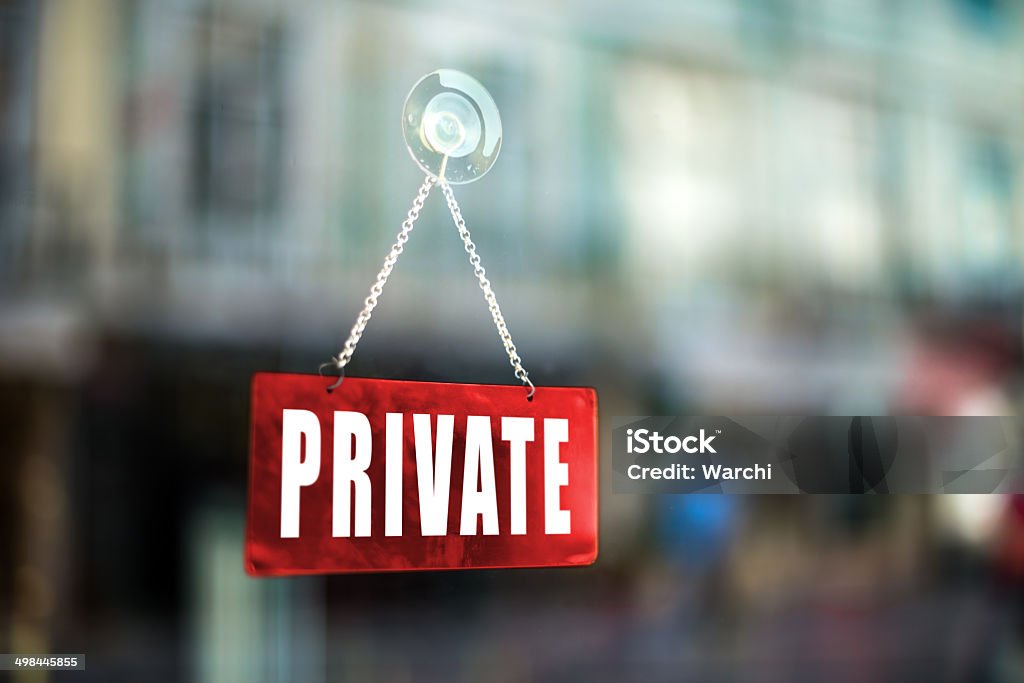 Private Private sign on door Private Sign Stock Photo