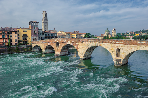 Ponte Pietra bridge, Verona, Italy