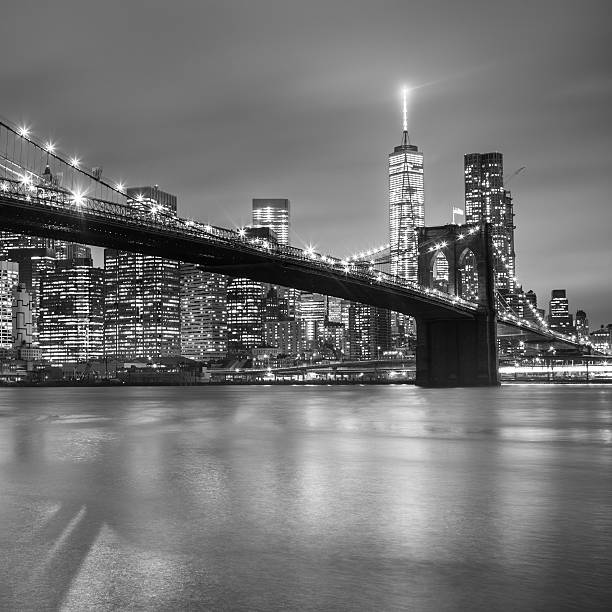 istock Brooklyn bridge at dusk, New York City. 498452202