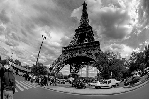 Eiffel Tower imaged in infrared light