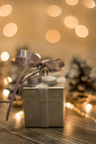 istock Christmas gifts with lighted background 498454422