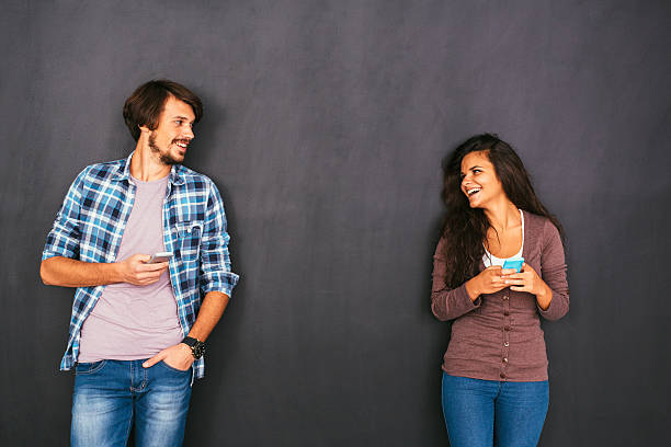 istock Man and Woman in Social Network Concept 498457624