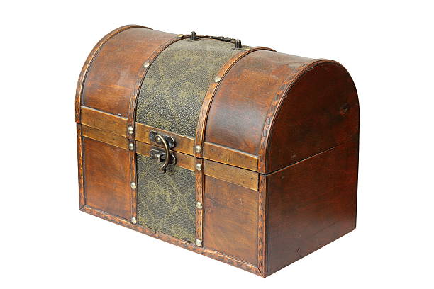 istock vintage wooden box on white 498458177