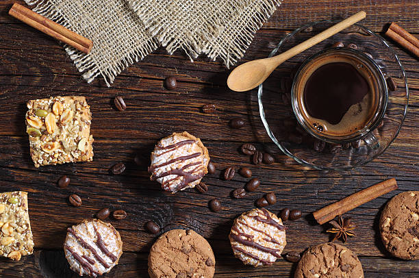 istock Background with cookies and coffee 498458266