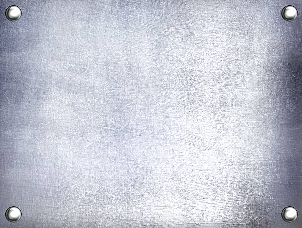 istock Metal plate steel background. 498459295