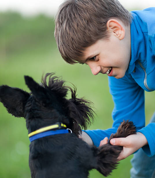 istock Little boy and his dog 498460989