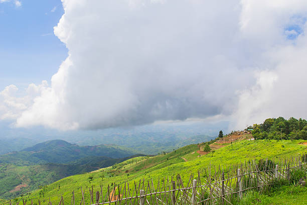 istock mountains green grass and blue sky landscape 498461005