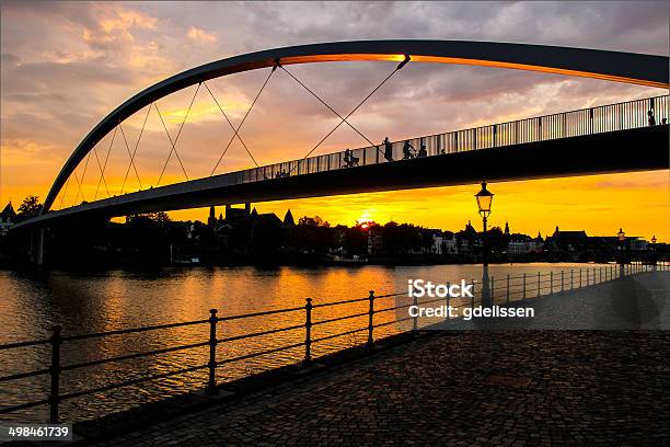 Sunset Hoge Brug Maastricht The Netherlands Stock Photo - Download Image Now - Maastricht, Bridge - Built Structure, Horizontal