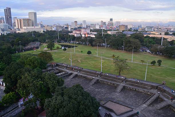 istock High angle view of fields and streets at the Manila skyline 498461839