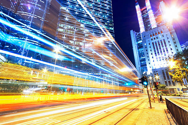 istock hong kong modern city High speed traffic 498462547