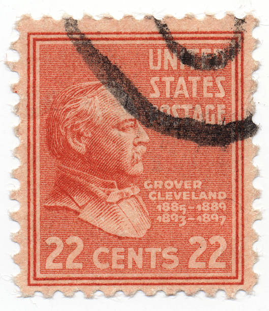 United States Stamps Stamp printed in United states (USA), shows The likeness of Grover Cleveland (1837-1908) appears on the 22-cent value of the 1938 Presidential Series, circa 1938 grover cleveland stock pictures, royalty-free photos & images
