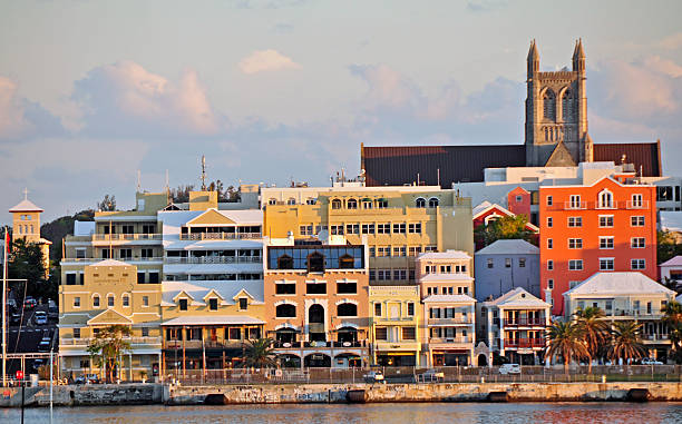 istock Hamilton, Bermuda- view of the waterfront from a ferry. 498463675