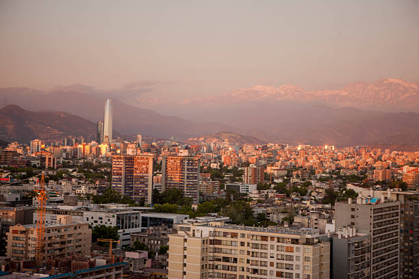 istock beautiful sunset in santiago, Chile 498467506