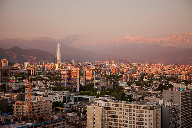 istock beautiful sunset in santiago, Chile 498467588