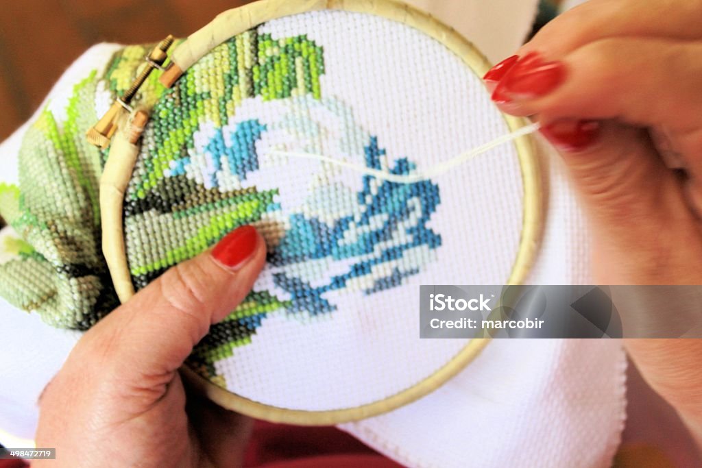 embroidery  Acute Angle Stock Photo