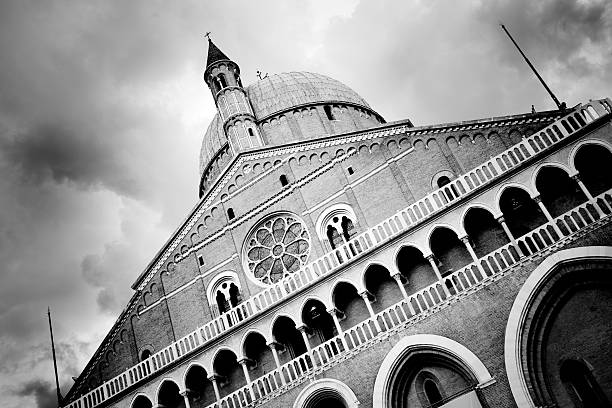 The Pontifical Basilica of Saint Anthony of Padua is a Roman Catholic church and minor basilica in Padua, northern Italy. Black and white image