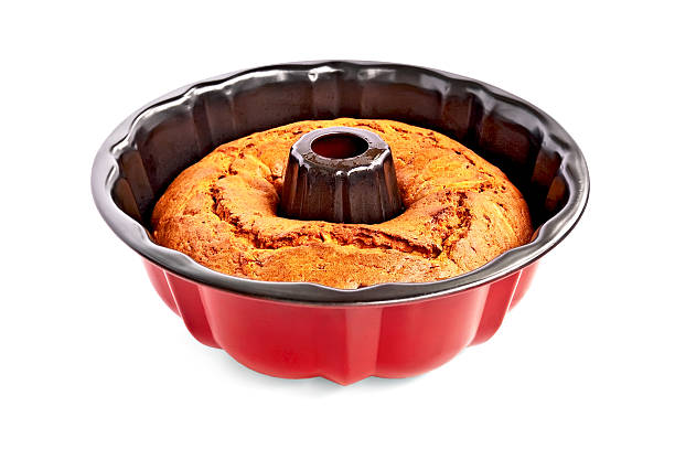 Cake freshly baked in the shape of