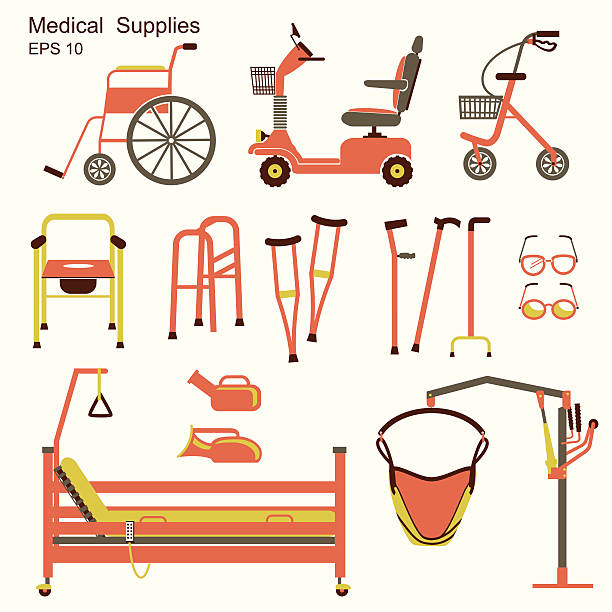 medical hospital Ausstattung für behinderte Personen – Vektorgrafik