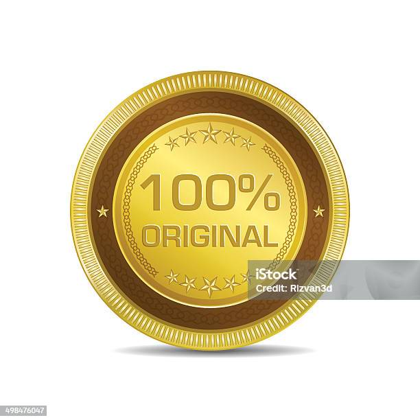 100 Prozent Original Glänzende Glänzende Runde Vektorschaltfläche Stock Vektor Art und mehr Bilder von 100 Prozent