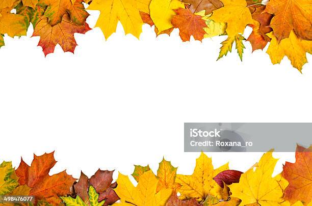 Autumn Leaves Frame Stock Photo - Download Image Now - Autumn, Beauty In Nature, Border - Frame