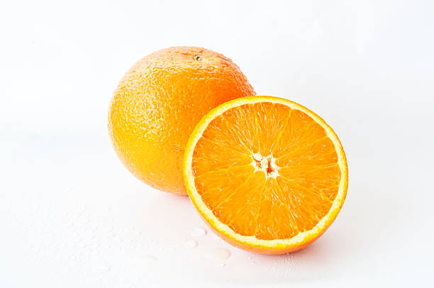 istock Ripe orange isolated on white background 498478427