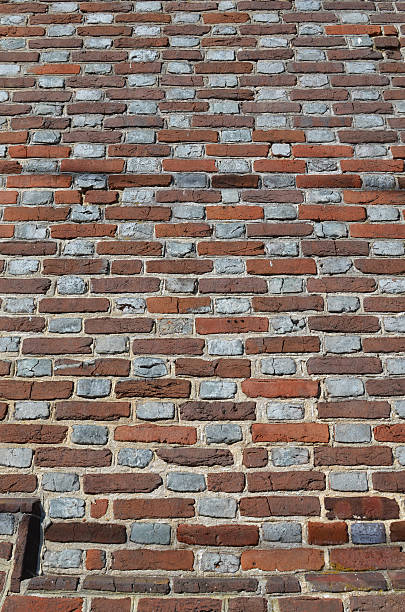 Flemish Bond brickwork 18th century Flemish Bond brickwork with glazed bricks. chestertown stock pictures, royalty-free photos & images