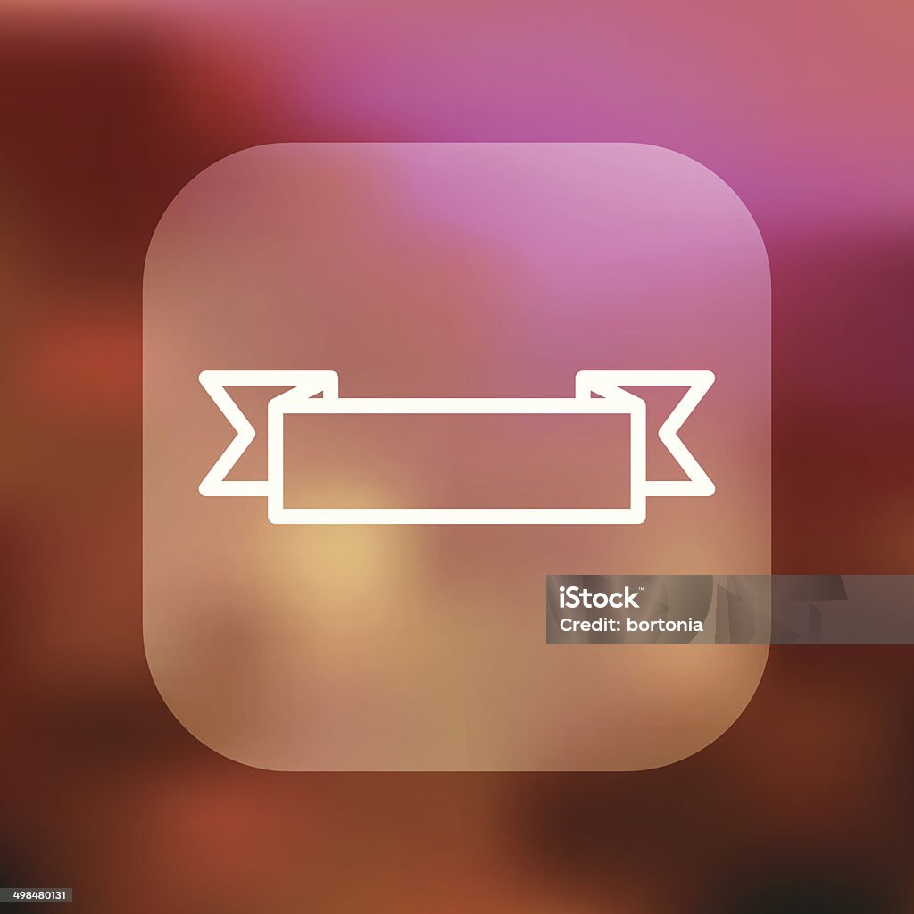 Superlight Interface Banner Icon A super lightweight iOS7-style interface icon reversed on a softly blurred background. Line weights are super thin and modern. Button background is transparent and can be placed onto any colored background. Clip Art stock vector
