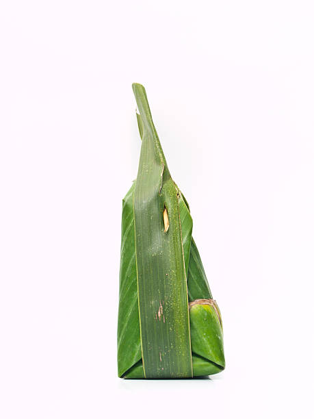 istock Thai dessert packages made from banana leaves 498480283