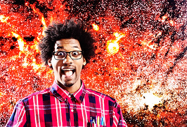 istock Young astrophysicist gasps in happy surprise 498488699
