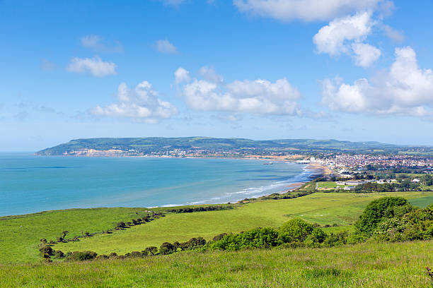 Shanklin and Sandown Isle of Wight coast view