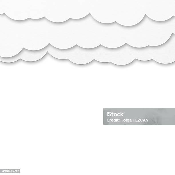 White Paper Cloud - Immagini vettoriali stock e altre immagini di Bianco - Bianco, Carta, Cielo