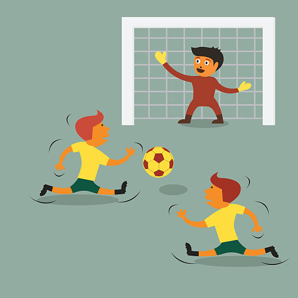 ilustrações de stock, clip art, desenhos animados e ícones de bola de futebol de execução - soccer stadium fotografia de stock