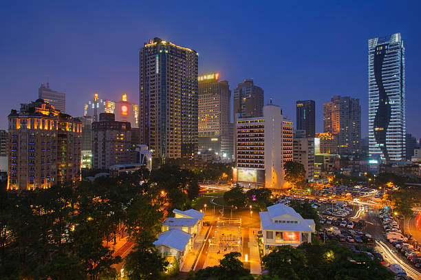 istock night scene of Taichung, Taiwan 498492343
