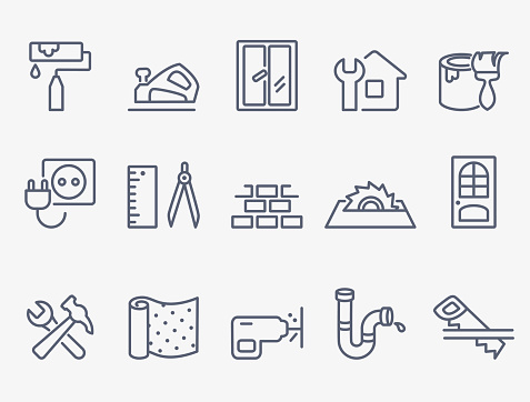 Set\of 15 home repair icons