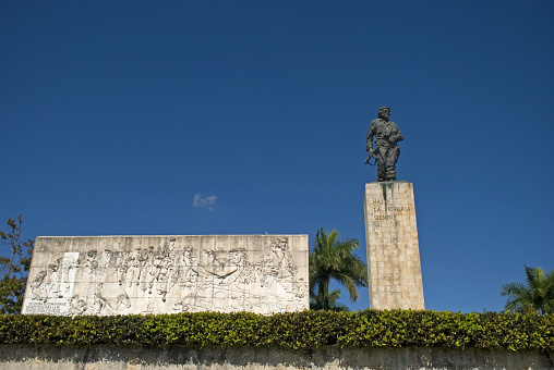 Santa Calara, Cuba - January 22, 2014: Che Guevara Monument in Santa Clara. The Argentina-born Ernesto Guevata was one of the leader of the Cuban revolutiona against the Batista regime. He was killed in Bolivia but his remains were brought to Santa Clara, where he is resting under this monument.