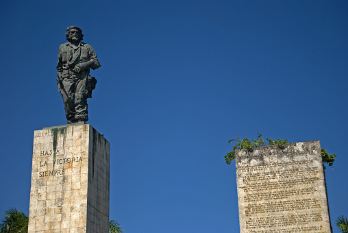 Santa Calara, Cuba - January 22, 2014: Che Guevara Monument in Santa Clara. The Argentina-born Ernesto Guevata was one of the leader of the Cuban revolutiona against the Batista regime. He was killed in Bolivia but his remains were brought to Santa Clara, where he is resting under this monument.