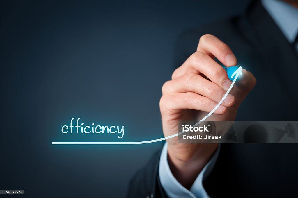 Efficiency increase Manager (businessman, coach, leadership) plan to increase efficiency. Efficiency Stock Photo