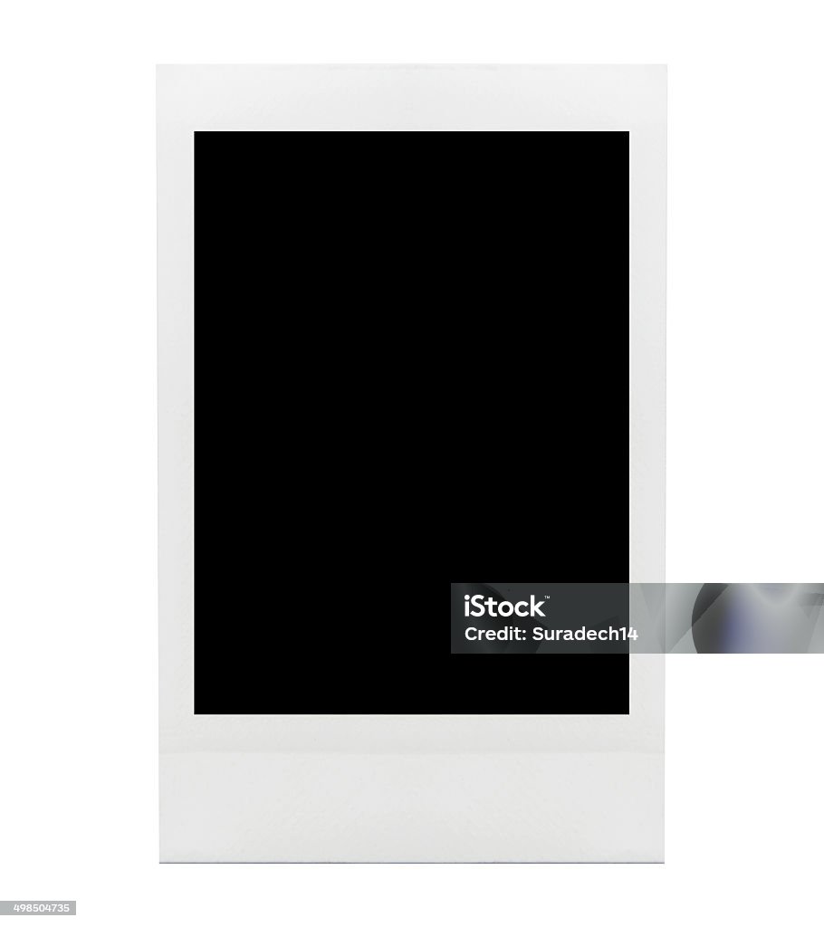 blank photo Retro blank photo frame background. Instant Print Transfer Stock Photo