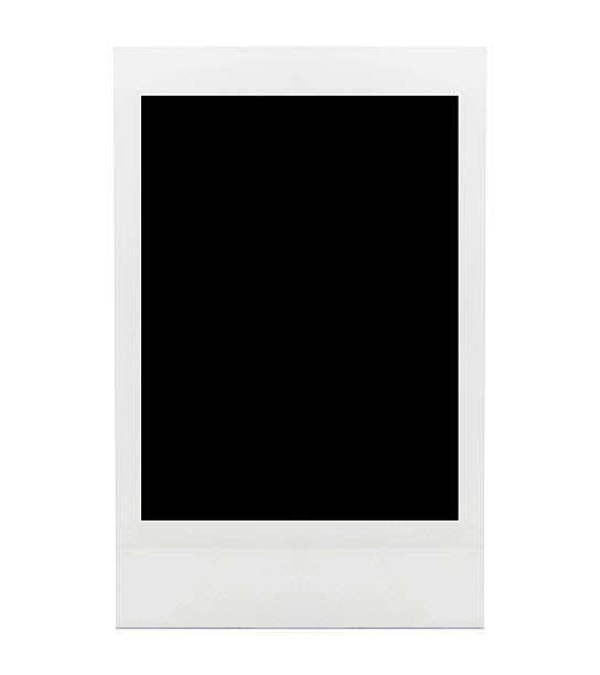 blank photo Retro blank photo frame background. instant print transfer stock pictures, royalty-free photos & images