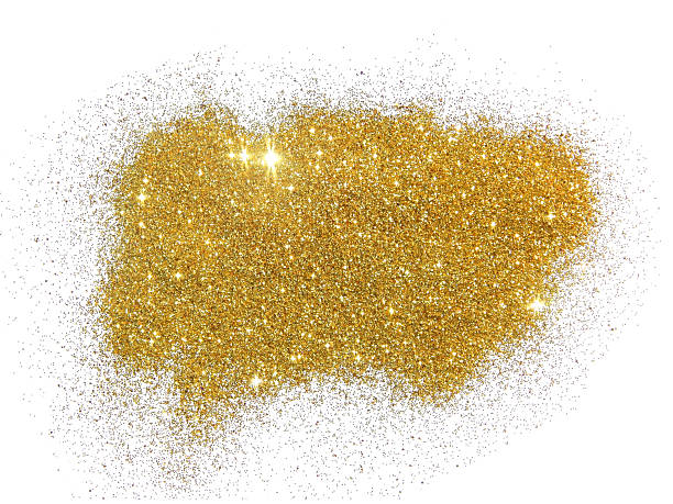 istock Golden glitter sparkle on white background with place for text 498505038
