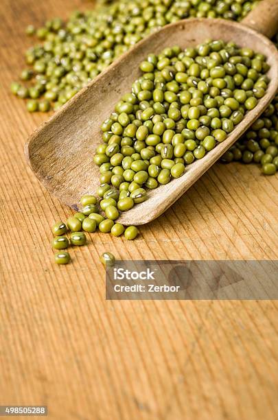 Wooden Background With Copy Space Mung Beans Stock Photo - Download Image Now - 2015, Agriculture, Asia