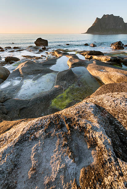istock Utakleiv beach, Lofoten Island coastline, Norway 498505608