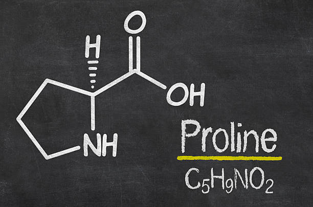 istock Blackboard with the chemical formula of Proline 498505696