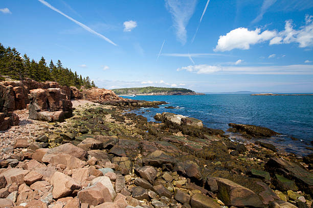 Thunder hole in Acadia National Park at Maine