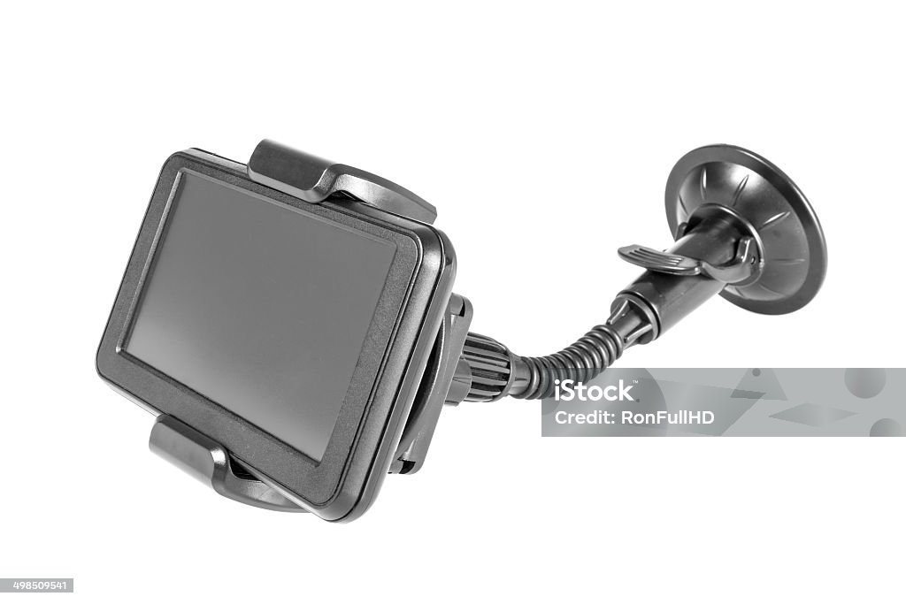 Navigator Navigator and support (black color) isolated on white background. Car Stock Photo