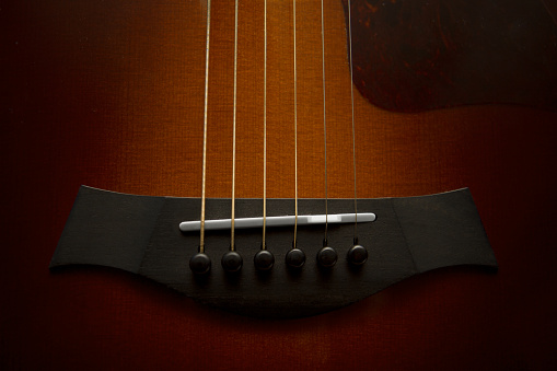 Guitar Bridge closeup.