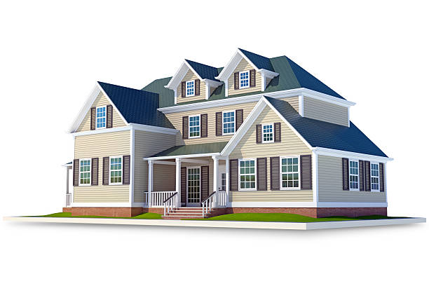 istock Country house isolated on white background 498511347